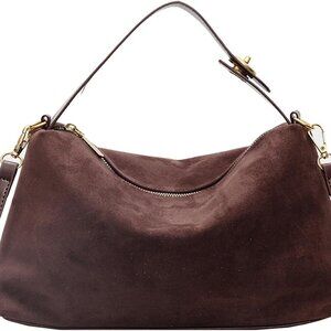Elegant Brown Suede Women's Bag